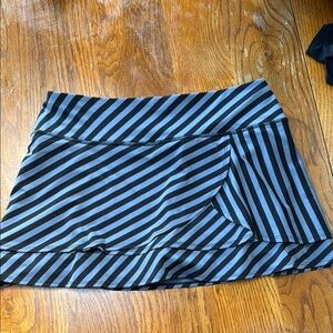 Athleta Blue and Gray Asymmetrical Skater Skirt